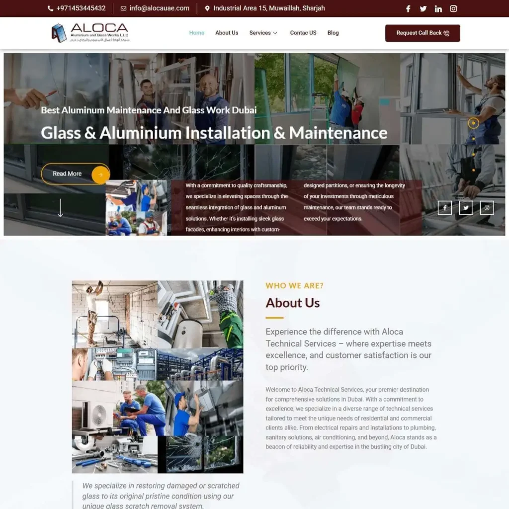 Aloca Technical Services website.
