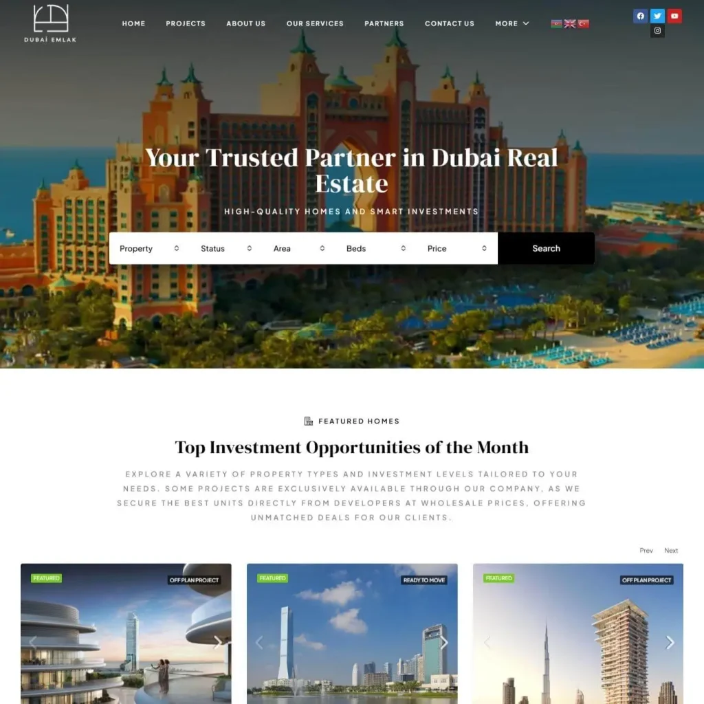 Dubai Emlak website