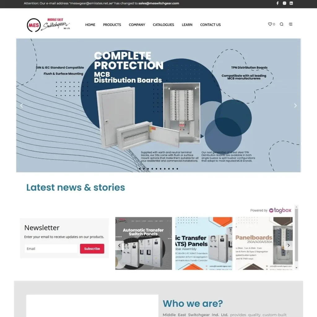 Mes Switchgear Website