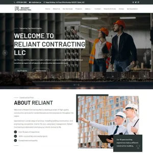 Reliant Contracting website
