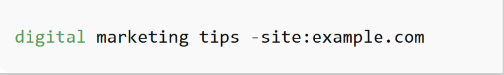 site Operator in Google Search